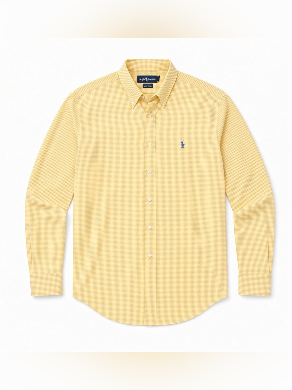 Ralph Lauren Yellow Micro-Check Button-Down Shirt